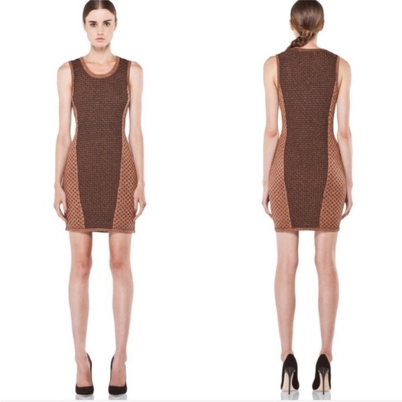 Rag & Bone- Amanda Knit Metallic Dress in Copper Medium - Picture 1 of 10